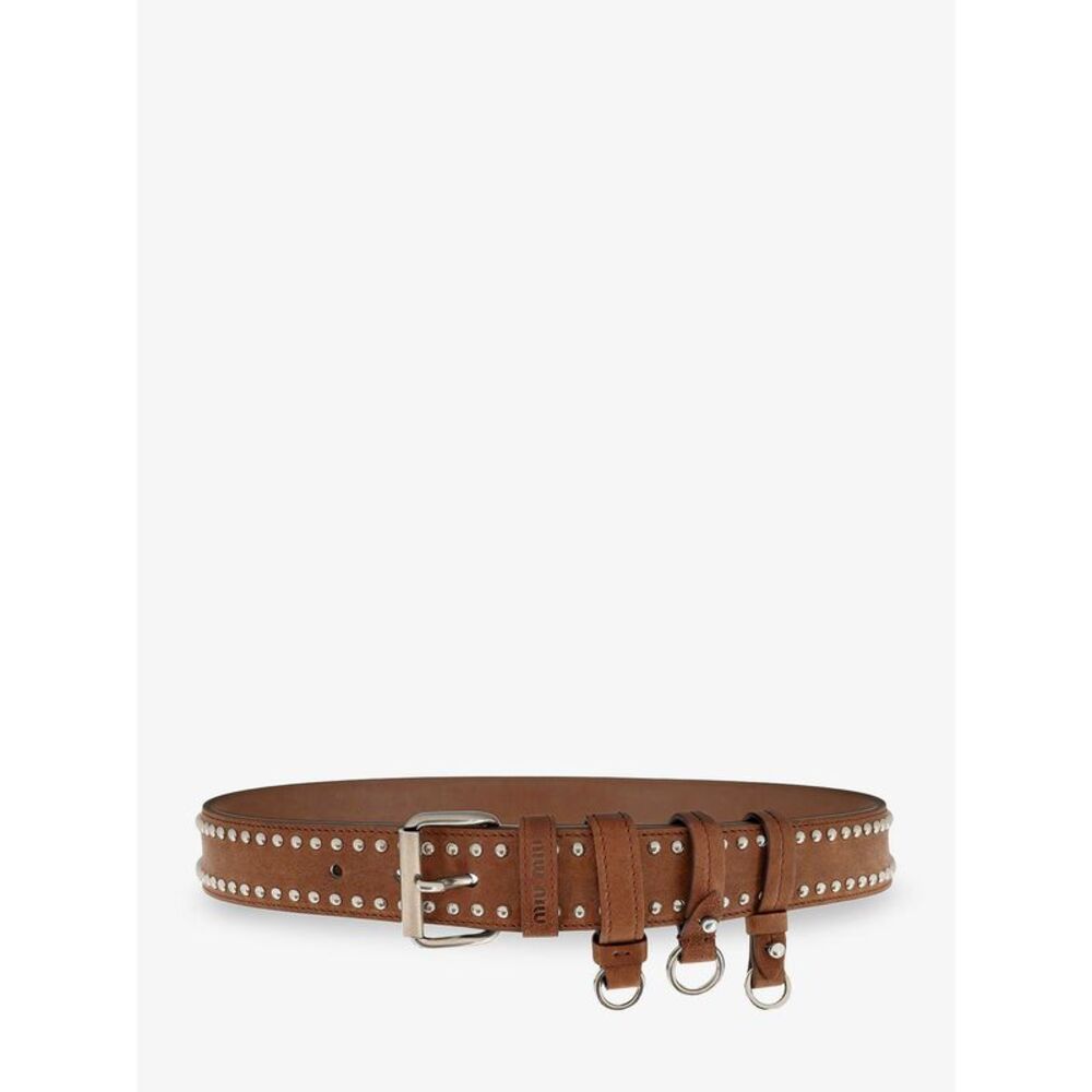Miu Miu Women Aviator Nappa Belt With Keychain Charm